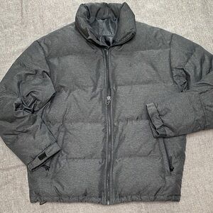 Old Navy Vintage Men’s L Wide Channel Down Puffer Jacket Dark Gray